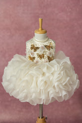 Layered Golden Butterfly Dress